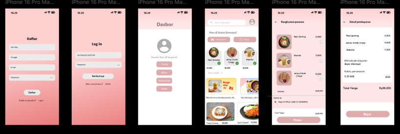 UI UX Aplikasi Pemesanan Makanan